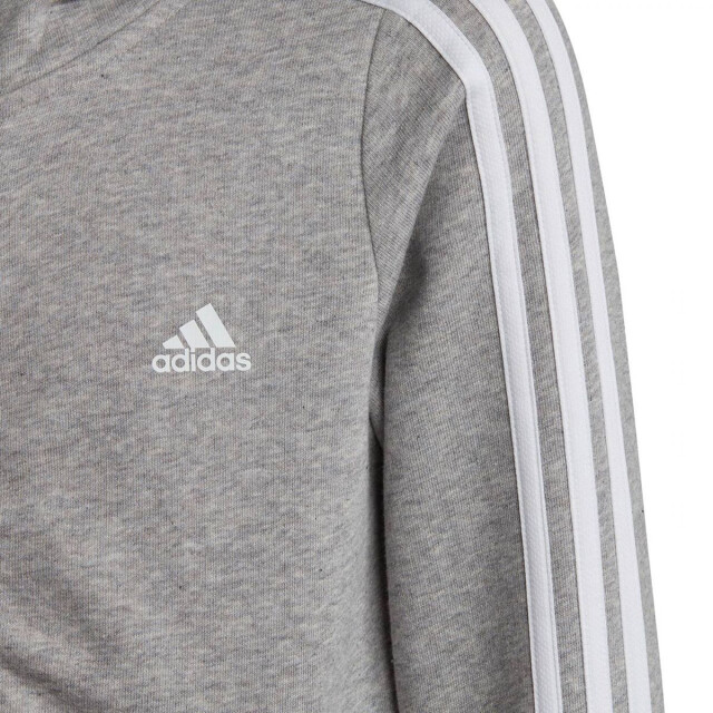 Adidas Kinder/kids essentials gestreepte hoodie met volledige rits UTPP5134_grey large