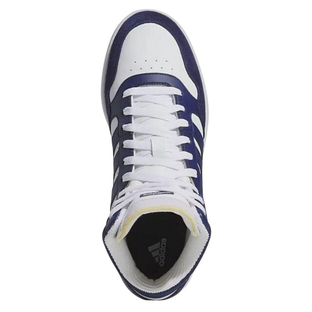 Adidas Heren hoops 3.0 ecologisch leren mid cut trainers UTPP5034_whitenavyblue large