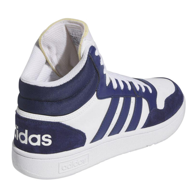 Adidas Heren hoops 3.0 ecologisch leren mid cut trainers UTPP5034_whitenavyblue large