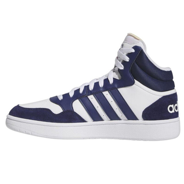 Adidas Heren hoops 3.0 ecologisch leren mid cut trainers UTPP5034_whitenavyblue large