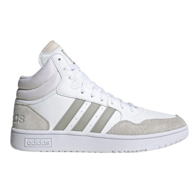 Adidas Heren hoops 3.0 ecologisch leren mid cut trainers UTPP5034_white large