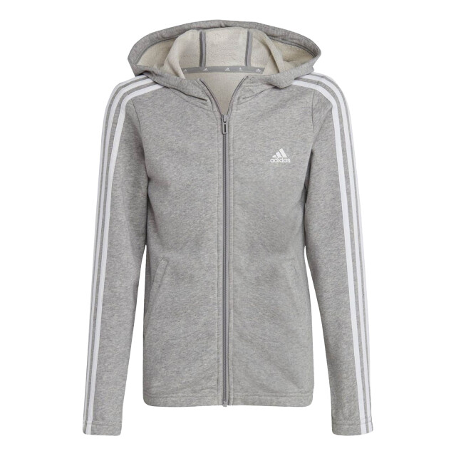 Adidas Kinder/kids essentials gestreepte hoodie met volledige rits UTPP5134_grey large