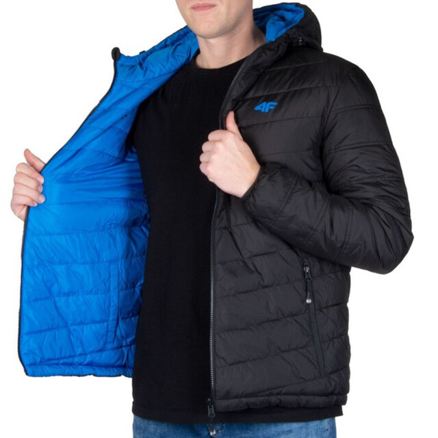 4F Heren omkeerbare gewatteerde jas UTPP3859_blackblue large