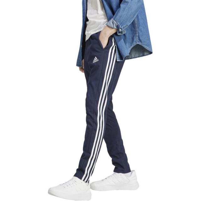 Adidas Heren essentials single jersey 3 strepen open hem tapered joggingbroek UTPP3572_navyblue large