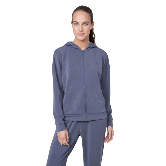 4F Dames h4z22 bld041 hoodie met volledige rits UTPP1602_greysilver large