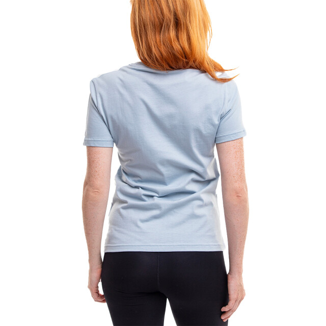 Adidas Dames essentials gestreept slank t-shirt UTPP1601_blue large