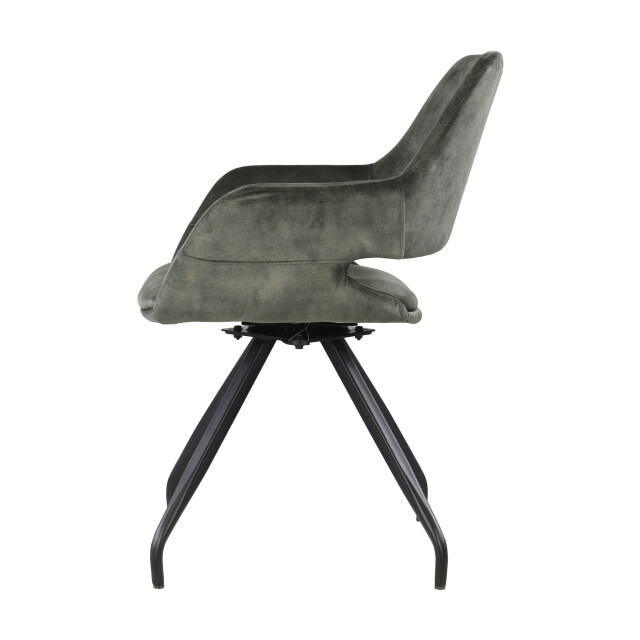 Livingfurn eetkamerstoel capp olijf stof 61x61x83,5 2 stuks 2059328 large