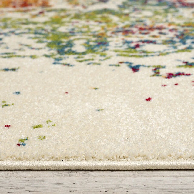 Muratap Rond vintage michelangelo laagpolig vloerkleed multikleur creme- 120 cm rond 3246348 large