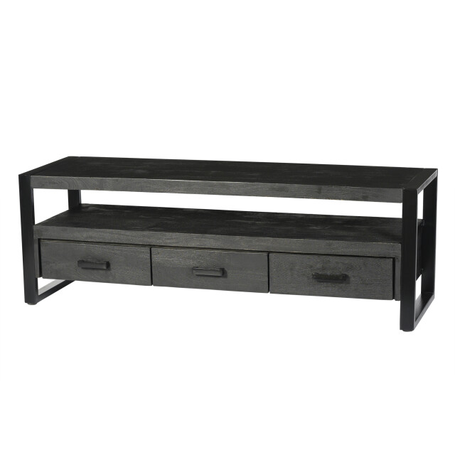 Livingfurn tv meubel norris 150x50x45 cm mangohout / gecoat staal 3246410 large