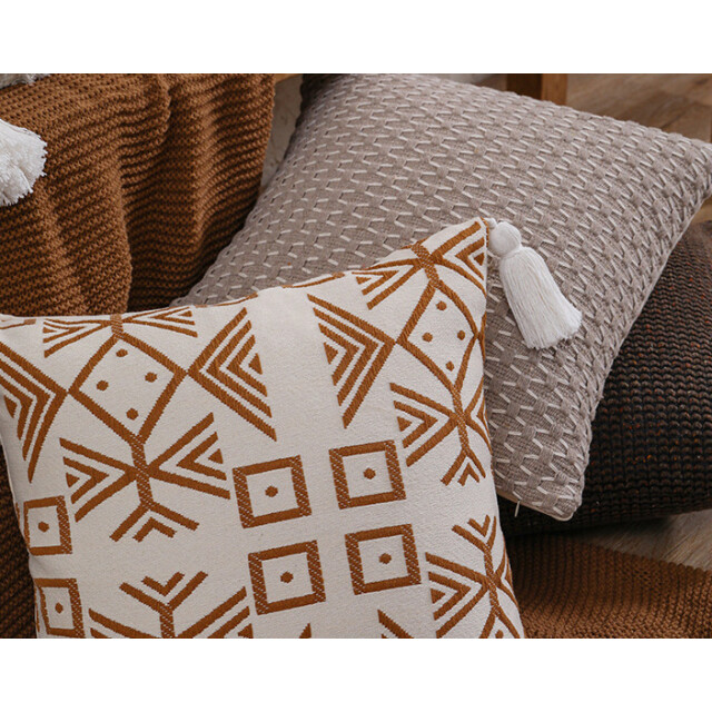 NOVÉE Sierkussen taupe woven | 45 x 45 cm | polyester 3237938 large