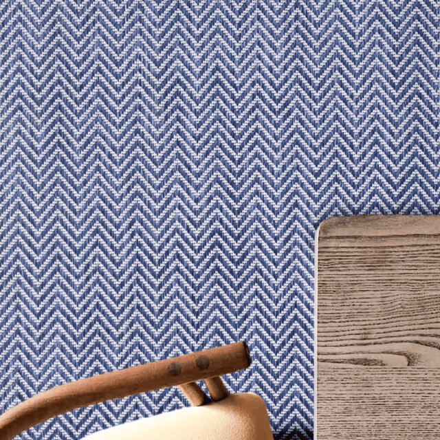 CaliCosy Vloerkleed rechthoekig donkerblauw met geometrische strepen fresco 3246513 large