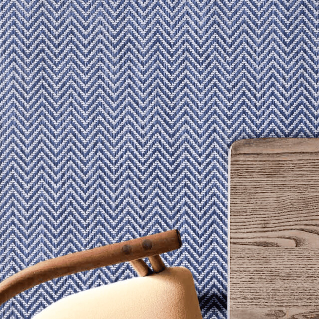 CaliCosy Vloerkleed rechthoekig donkerblauw met geometrische strepen fresco 3246514 large