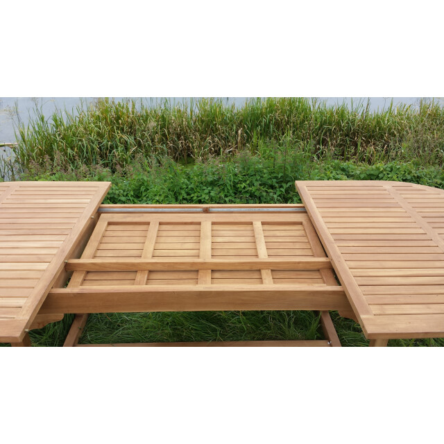 Livingfurn table oval extension uitschuifbaar 180-240 cm teakhout 2936294 large