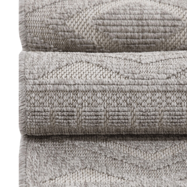 CaliCosy Vloerkleed rechthoekig met grijs ruitmotief aselya 3246572 large
