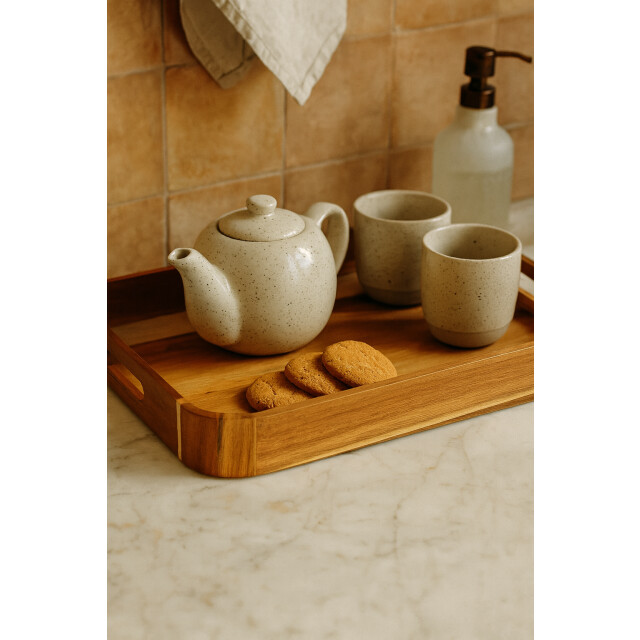 Casa di Elturo Groot serveerplank met stolp bamboe basis en glazen deksel 41,4 x 25,5 x 5,7 3040489 large