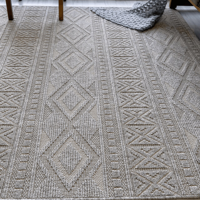 CaliCosy Vloerkleed rechthoekig met grijs ruitmotief aselya 3246572 large