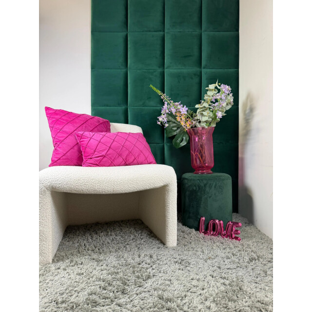 NOVÉE Velvet cross roze | 45 x 45 cm | kussenhoes | velvet/polyester 3236978 large