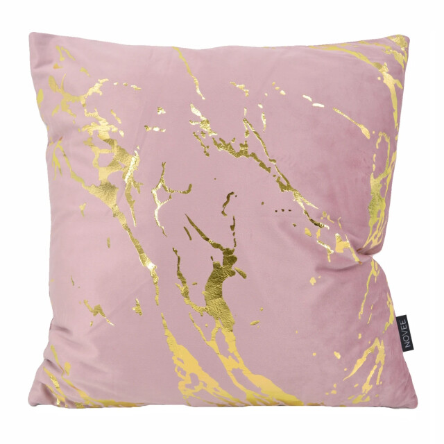 NOVÉE Sierkussen metallic marble pink | 45 x 45 cm | velvet/polyester 3237466 large