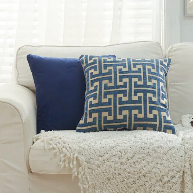 NOVÉE Steel blue chenille | 45 x 45 cm | kussenhoes | polyester 3238583 large