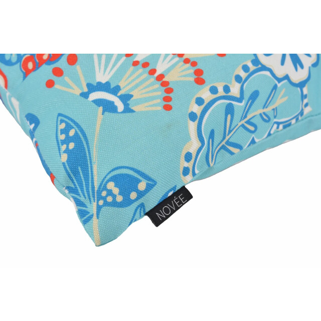 NOVÉE Flower / stripe blauw outdoor | 45 x 45 cm | kussenhoes | katoen 3237201 large