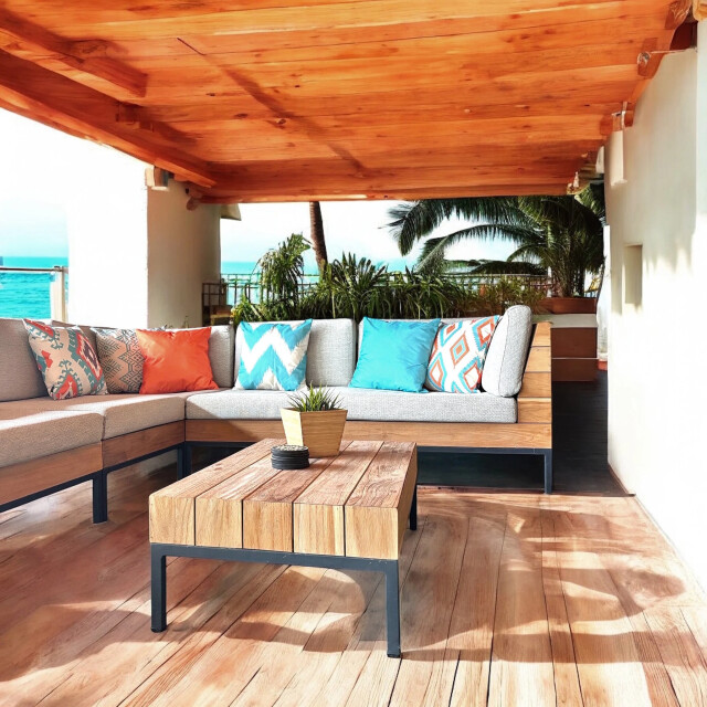 NOVÉE Ocean vibe #1 outdoor | 45 x 45 cm | kussenhoes | katoen/polyester 3236638 large