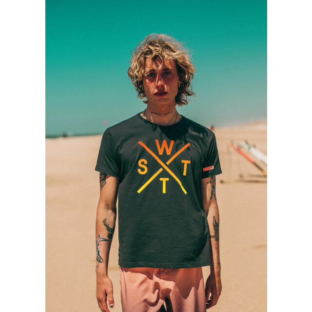 WATTS Unisex logo t-shirt 03 organisch katoen donkergrijs 1WATTS03-W9969 large