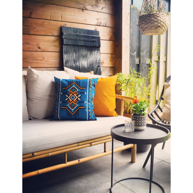 Gek op kussens! Sierkussen ibiza petrol outdoor | 45 x 45 cm | katoen/polyester 3238218 large