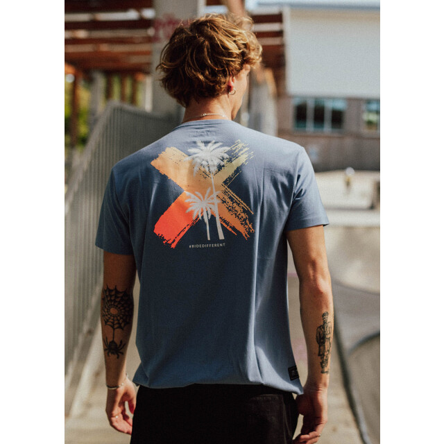 WATTS Unisex logo backprint t-shirt palm organisch katoen 1PALM-W4015 large