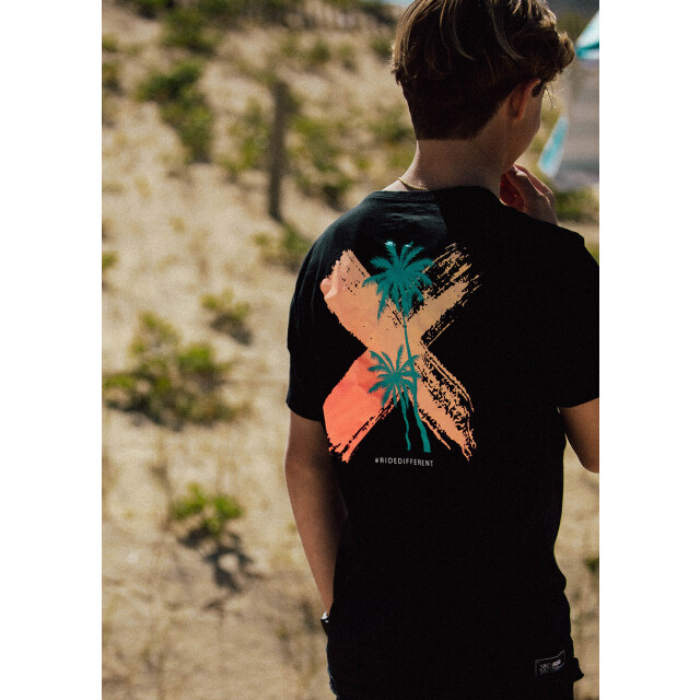 WATTS Unisex logo backprint t-shirt palm organisch katoen 1PALM-W9199 large