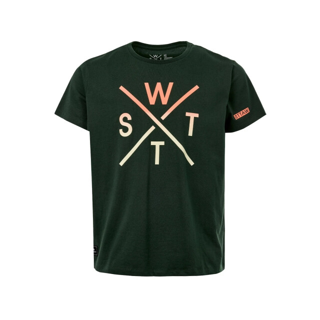 WATTS Unisex logo t-shirt 03 organisch katoen donkergroen 1WATTS03-W6110 large