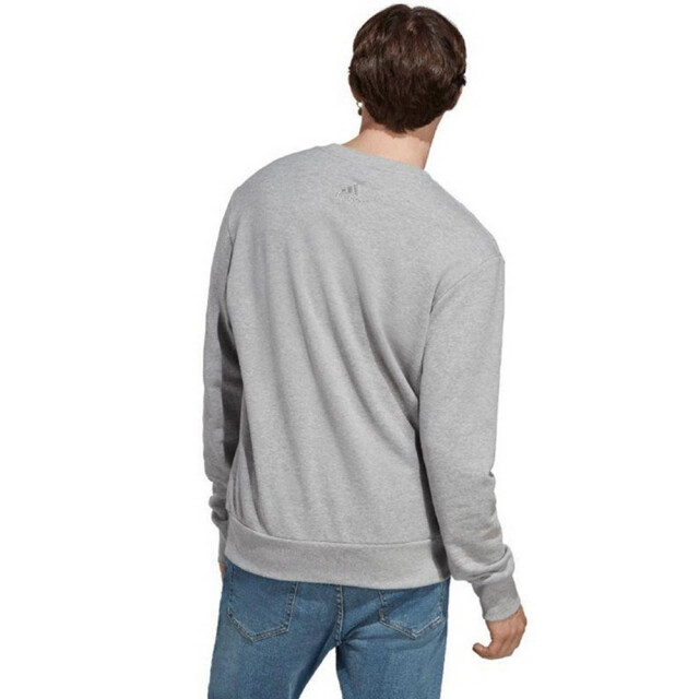 Adidas Heren essentials sweatshirt met groot logo in french terry UTPP3652_grey large