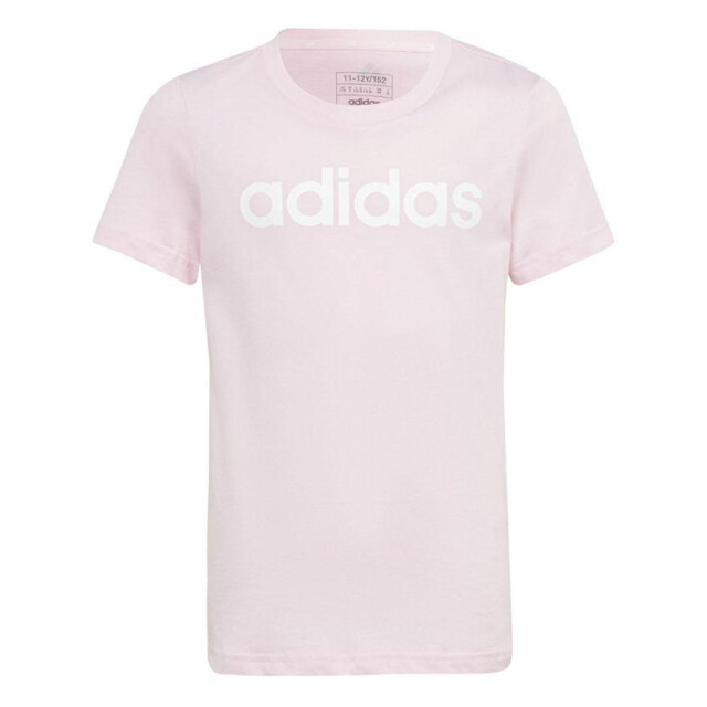 Adidas Katoenen slim t-shirt met lineair logo voor kinderen/kids essentials UTPP3709_pink large