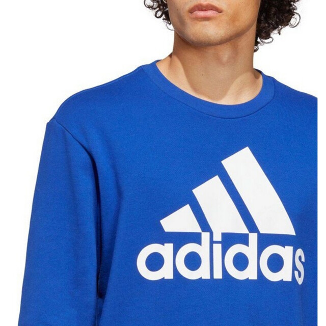 Adidas Heren essentials sweatshirt met groot logo in french terry UTPP3652_blue large