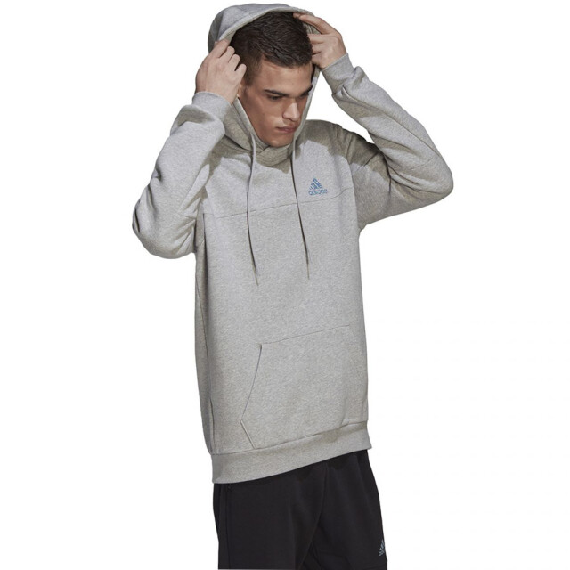 Adidas Heren badge of sport fleece hoodie UTPP2891_greysilver large