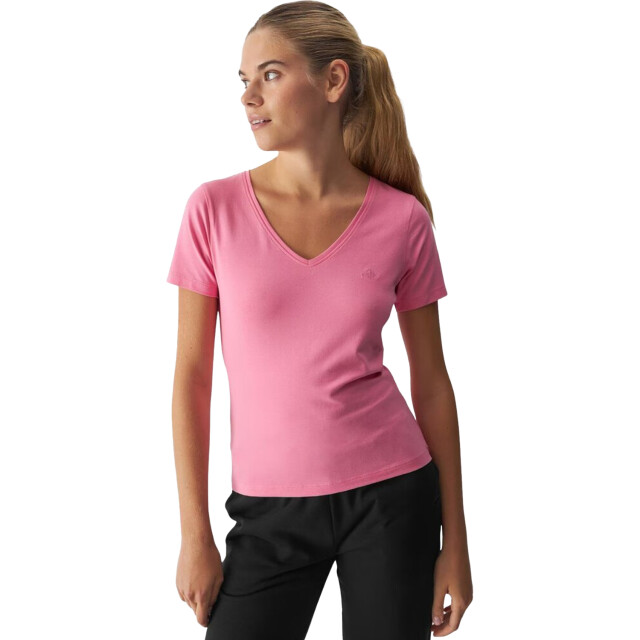 4F Dames f1649 v hals t-shirt UTPP1619_pink large