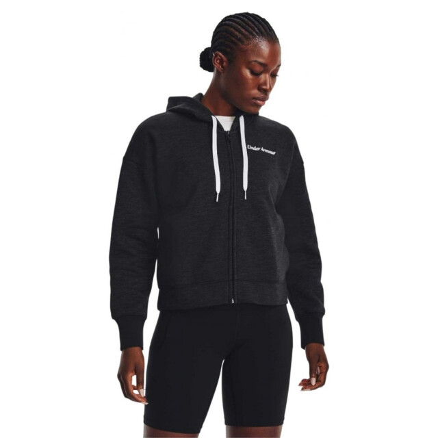 Under Armour Dames essential script fleece full zip hoodie UTPP1956_black large