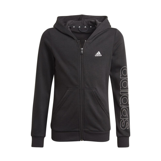 Adidas Kinder/kids essentials logo full zip hoodie UTPP1946_black large