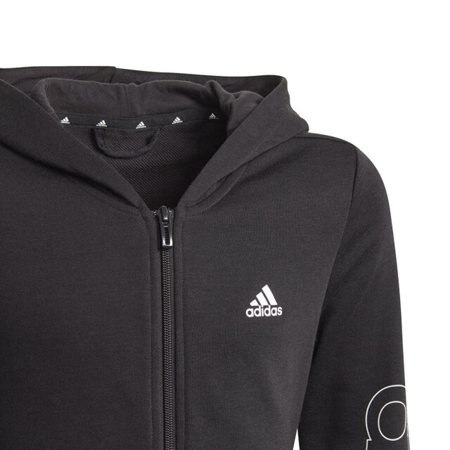 Adidas Kinder/kids essentials logo full zip hoodie UTPP1946_black large