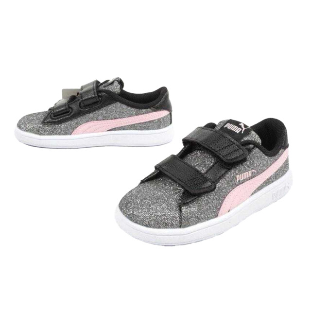Puma Kinderen/kinderen smash v2 leren trainers UTPP6570_greypink large