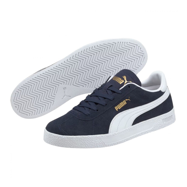 Puma Heren club suède trainers UTPP6035_whitenavyblue large