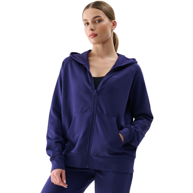 4F Dames f1763 hoodie met volledige rits UTPP5501_navyblue large