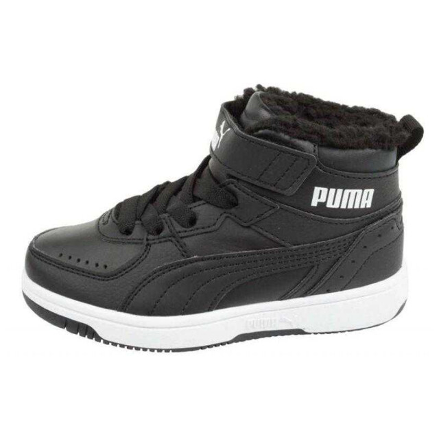 Puma Rebound joy ecologisch leren hooggesneden trainers voor kinderen/kinderen UTPP4848_black large