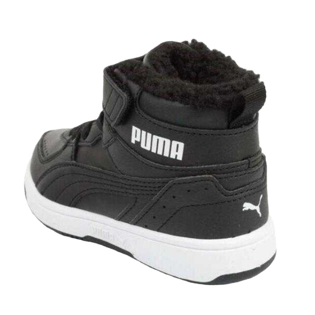 Puma Rebound joy ecologisch leren hooggesneden trainers voor kinderen/kinderen UTPP4848_black large