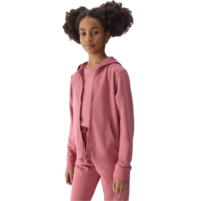 4F Kinderen/kids jwss24tswsf0919 hoodie met volledige rits UTPP4771_pink large