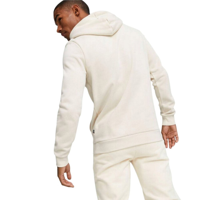 Puma Heren essential big logo evening full zip hoodie UTPP4955_beige large
