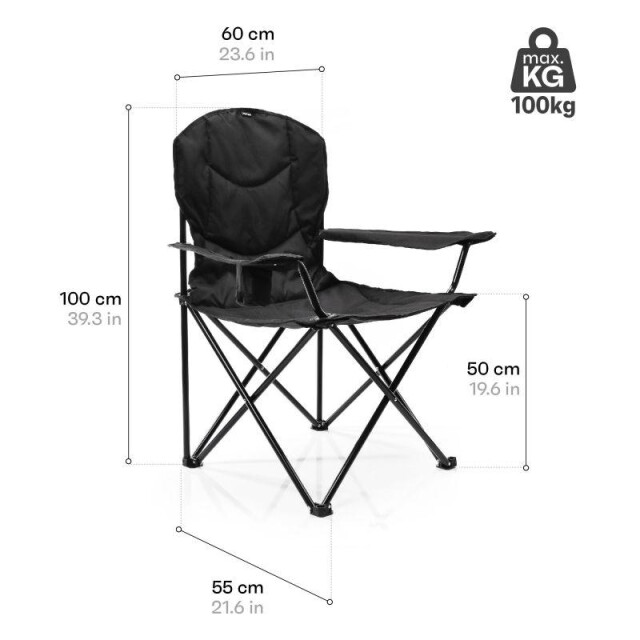 Meteor Hiker klapstoel UTPP4688_black large