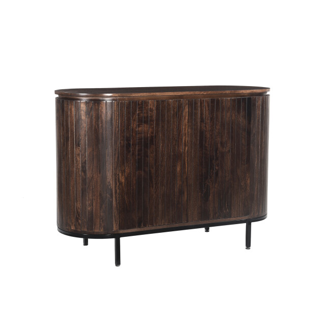 Livingfurn dressoir noor walnut 115cm mangohout / gecoat staal 2630734 large