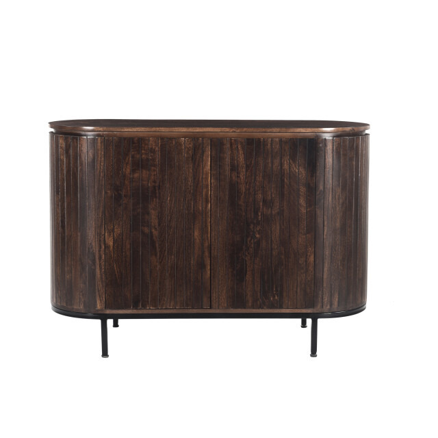 Livingfurn dressoir noor walnut 115cm mangohout / gecoat staal 2630734 large