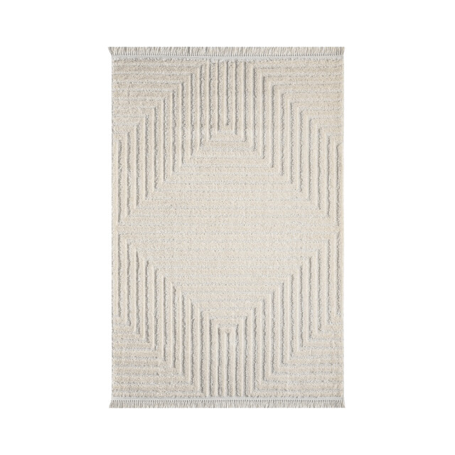 CaliCosy Vloerkleed rechthoekig met ingedrukte crèmemotieven faselis 3246579 large
