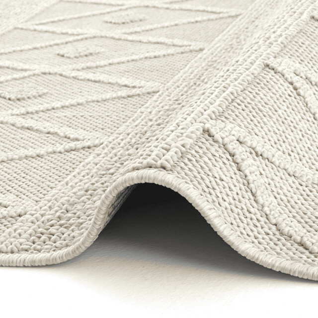 CaliCosy Vloerkleed rechthoekig en ecru met geometrische motieven hasir 3246604 large